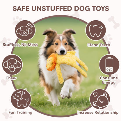 SHARLOVY No Stuffing Dog Toys 5 Pack, Crinkle Interactive Dogs Toy