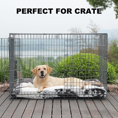 Bedfolks Waterproof Crate Bed, Plush Dog Kennel Pad with Removable Bed
