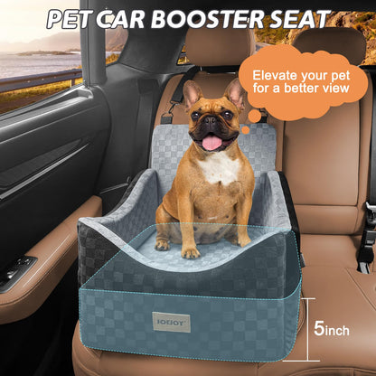 JOEJOY Elevated Dog Car Seat for Small/Medium Dogs up to Memory Seat