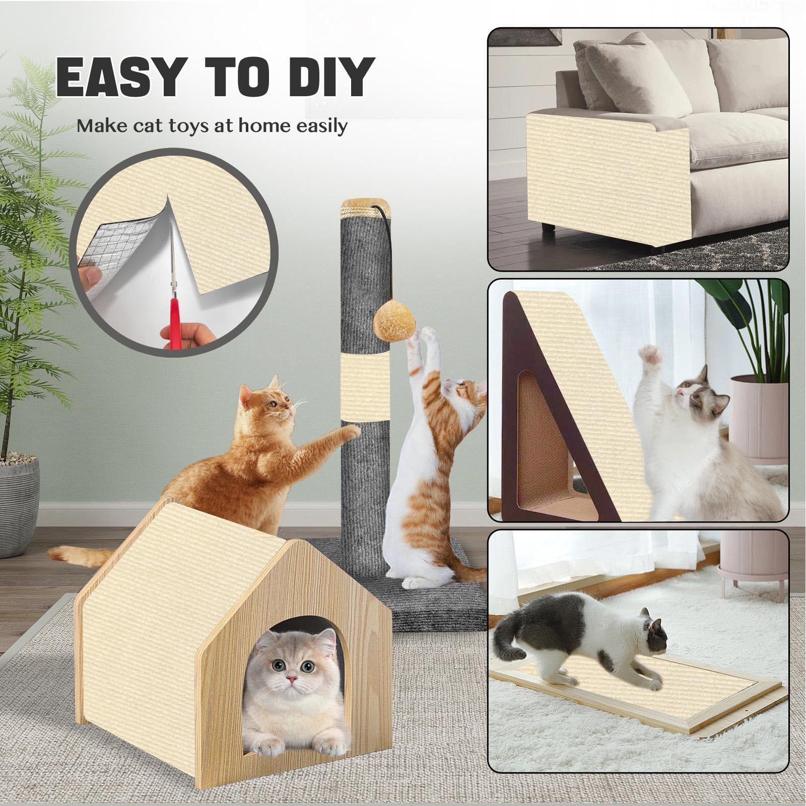 x15.8" Anti Cat Scratch Couch Furniture Protector, Adhesive Furniture
