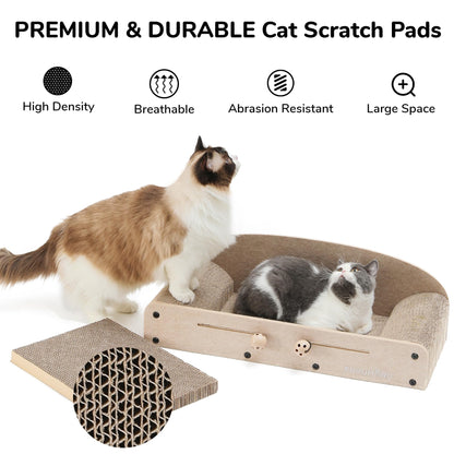 FUKUMARU Cat Scratcher Bed, 2 Reversible Cardboard Cat Scratch Bed
