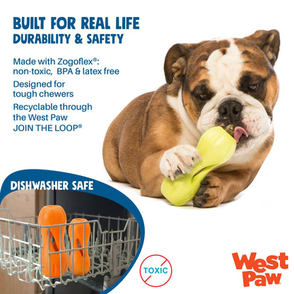 West Paw Qwizl Durable Zogoflex Dog Puzzle Toy for Mental Toy