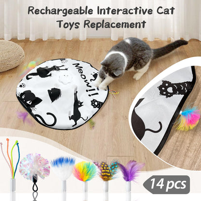 ORSDA 14PCS Cat Feather Toys Replacement Interactive Kitten Toys