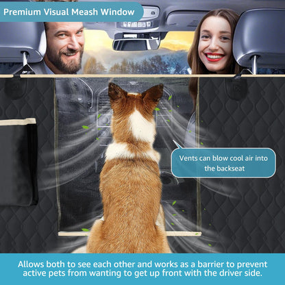Lassie XL Truck Dog Seat Cover Back Seat with 2 Seat Belts, Dog Seat