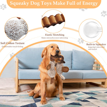 Qiiiiian Squeaky Dog Toys, Stuffed Large Dog Toys to Keep Them Plush