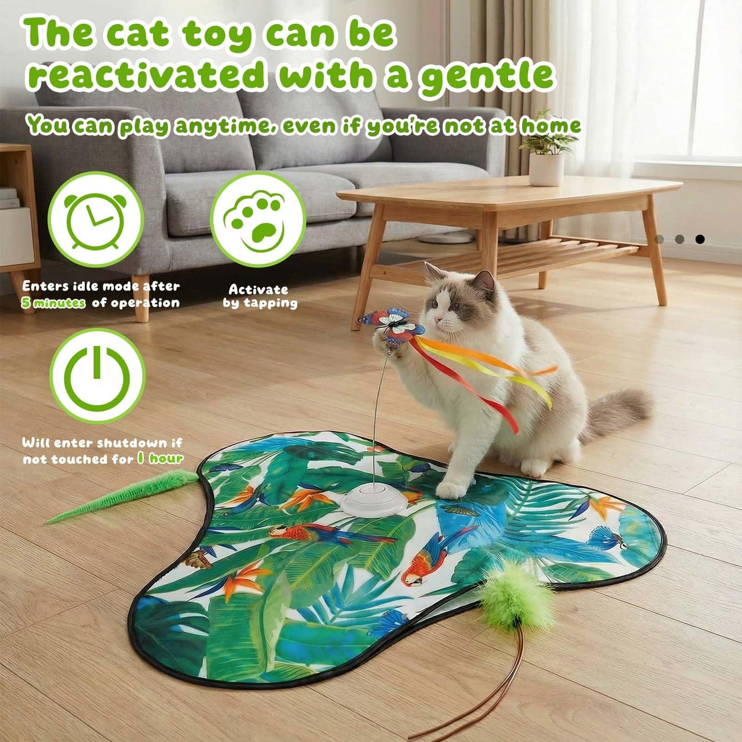 SDWUBQ Interactive Cat Toys Rechargeable,Moving Concealed Toys