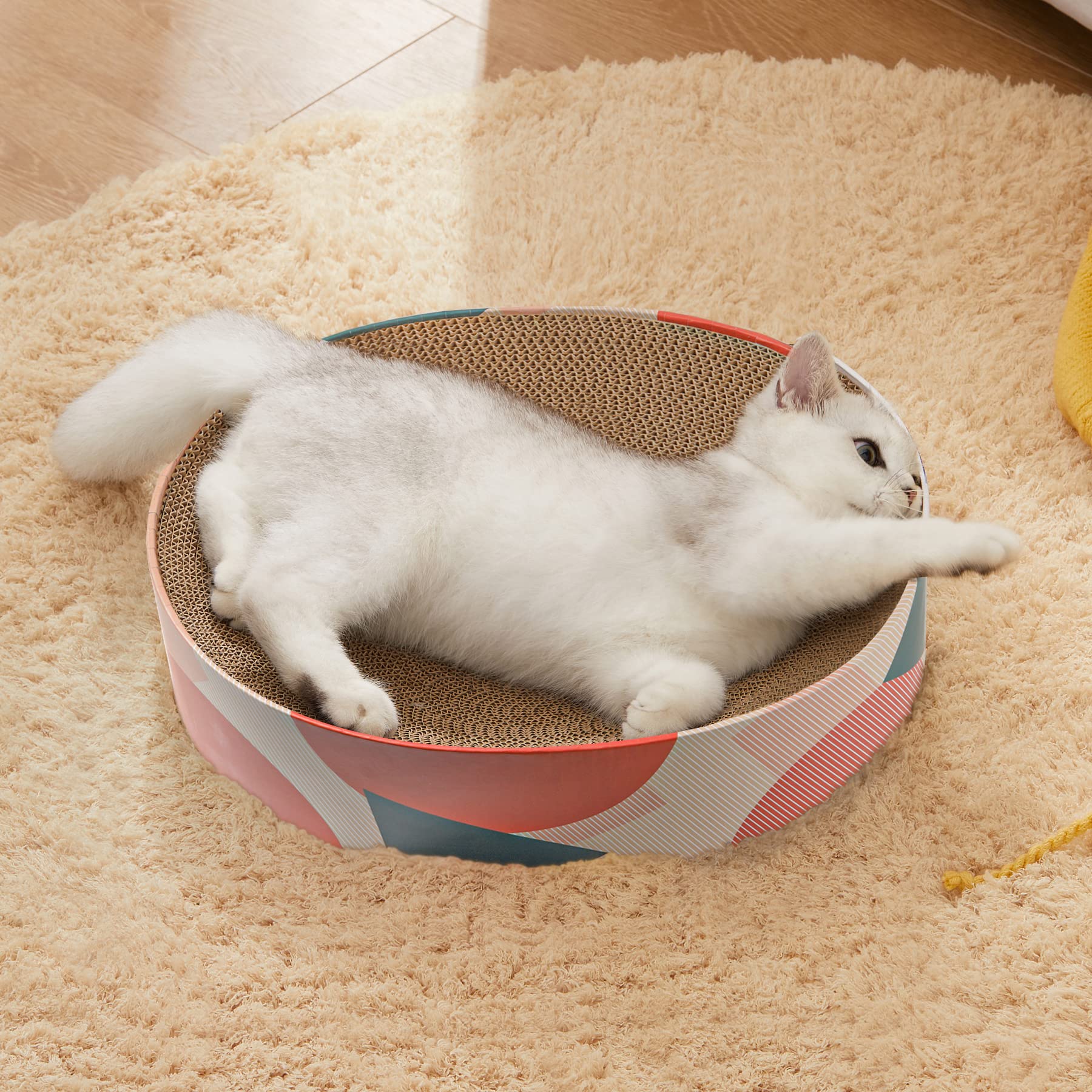 ComSaf Cat Scratcher Cardboard Bed Lounge Couch for Indoor Cats Pad