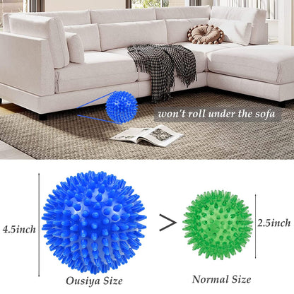 Ousiya Dog Balls 4.5” Squeaky Dog Toys Spikey Ball for Balls