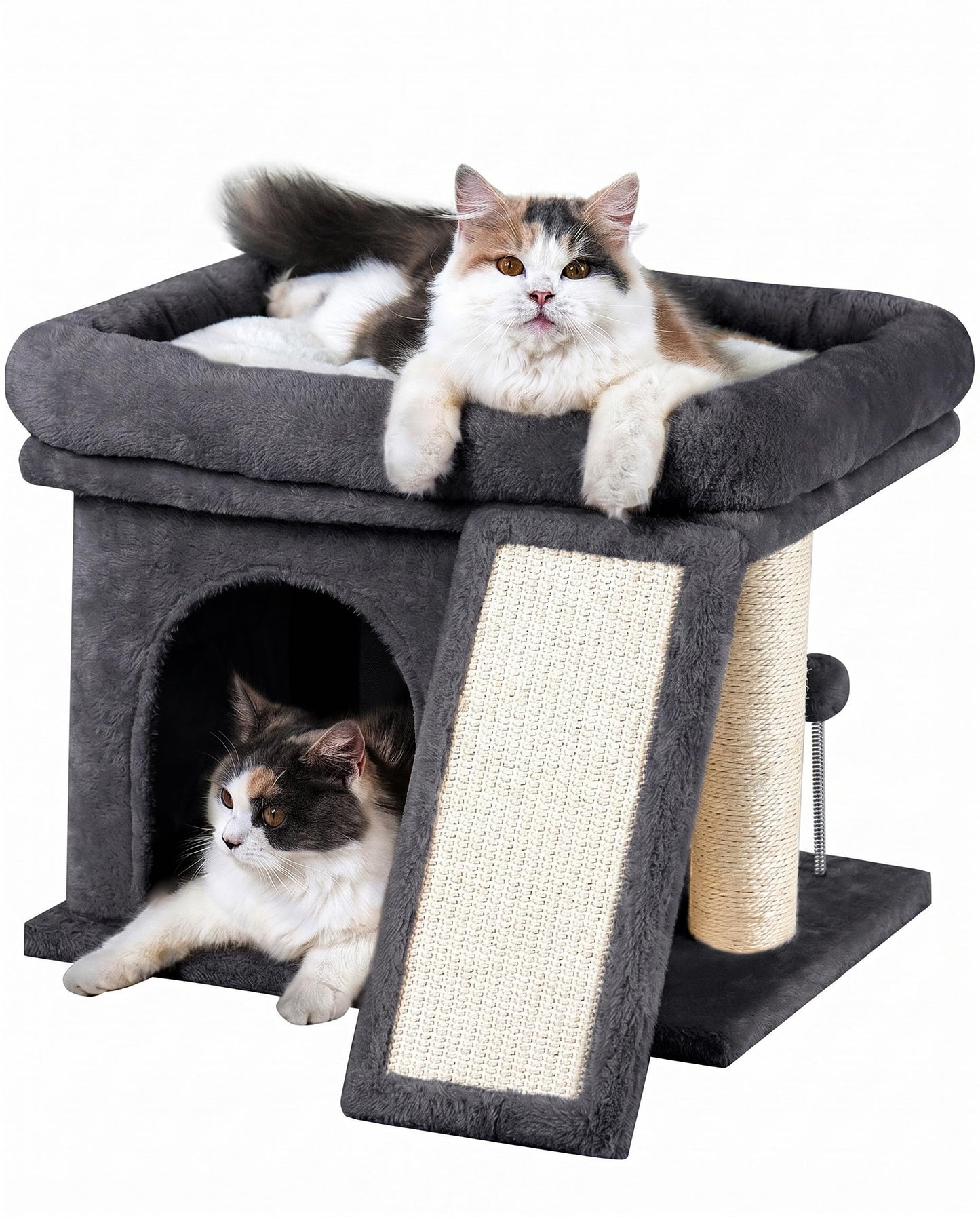 Aechonow Cat Tree for Large Cats, Cat Tree Tower with Scratching Bed