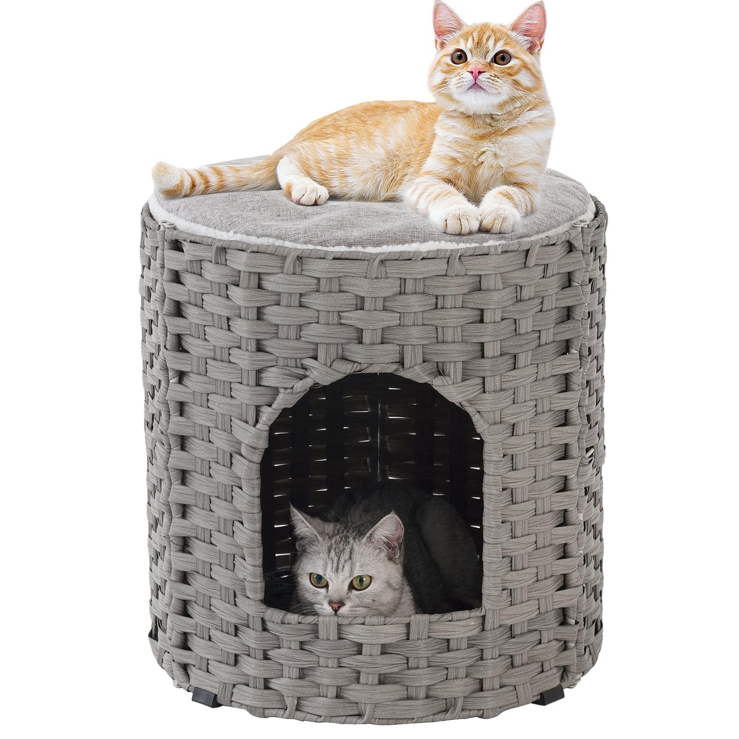SETVSON Cat House for Indoor Cat, Large Double Cat Houses Cat Bed