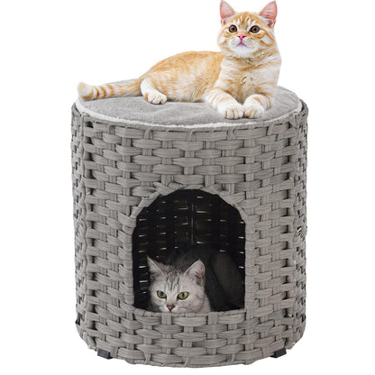 SETVSON Cat House for Indoor Cat, Large Double Cat Houses Cat Bed