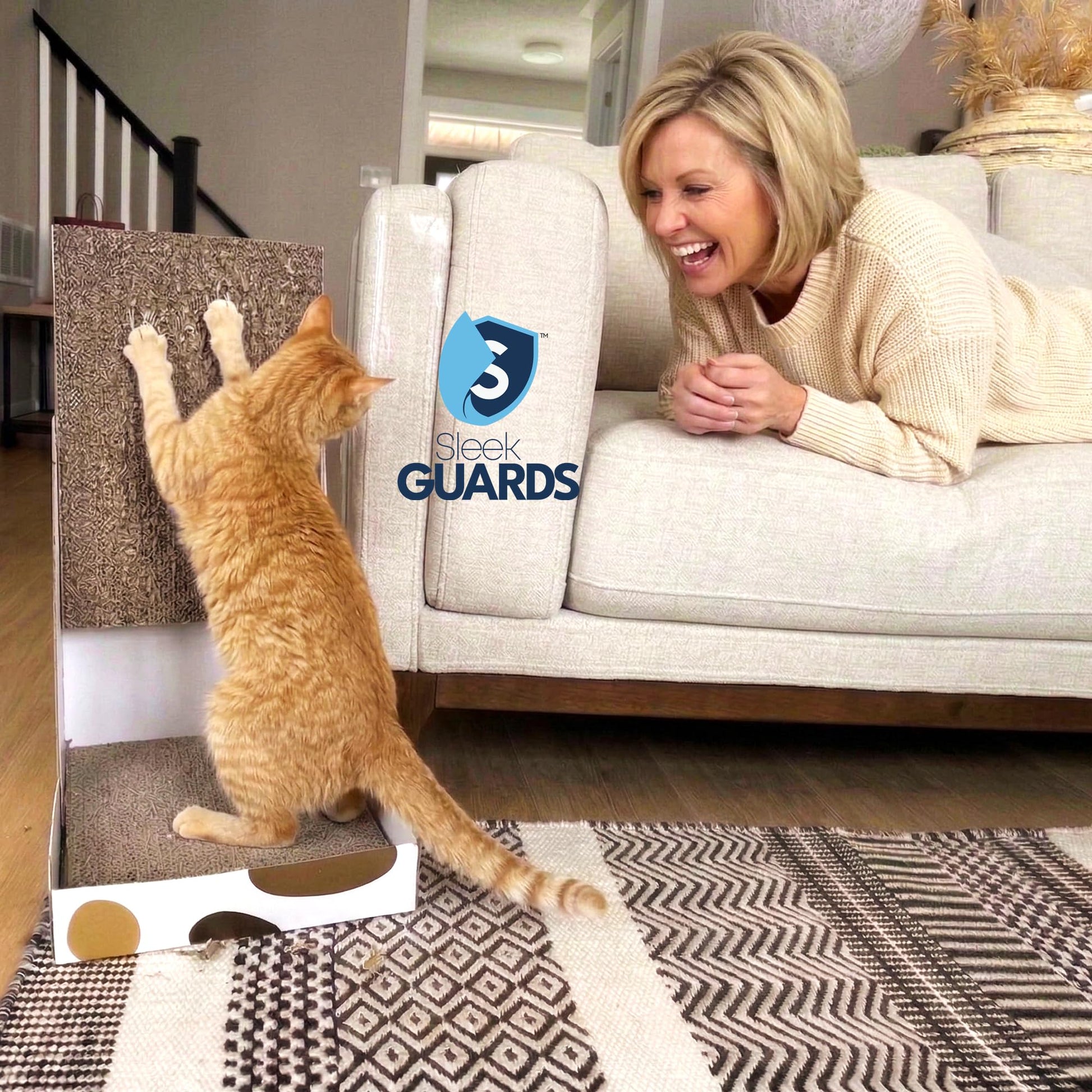 Cat Scratch Furniture Protector, 12-Pack Double-Sided Couch Furniture
