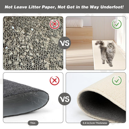 FHTONGE 71x15.8 Thickened Cat Wall Climbing Carpet with 16 Furniture
