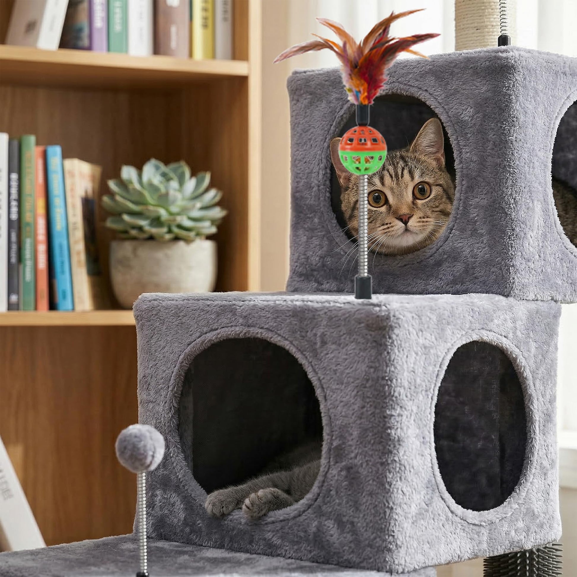 Cat Tree Tower for Indoor Cats, Cat Tree with 3 Spacious Cat Tower
