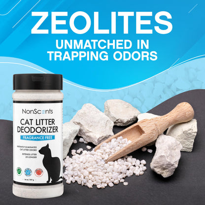 NonScents Cat Box Deodorizer Odor Eliminator Reduces Scooping, Box