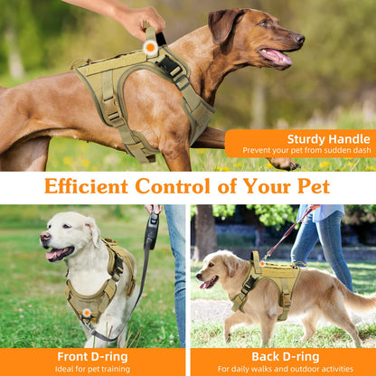 VavoPaw Heavy Duty Tactical Dog Harness for Small Dogs, No Harness