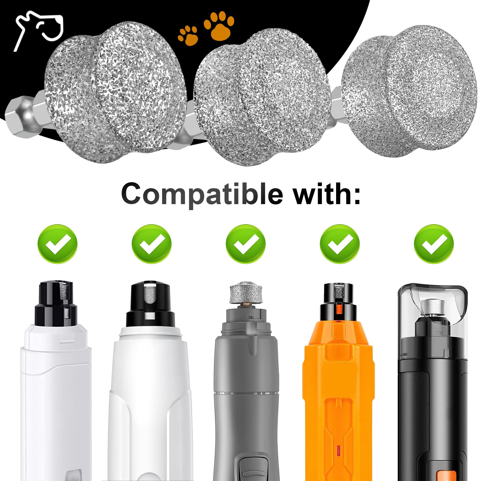 IREDOON Dog Nail Grinder Replacement Head-Integrated Grinding Grinder