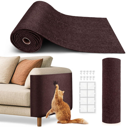 VIVOYAN x15.8" Cat Scratch Mat,Trimmable Self-Adhesive Carpet,DIY Pads