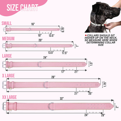 Riparo Dog Collar, Puppy Collar, Leather Dog Collar with Dog Collar