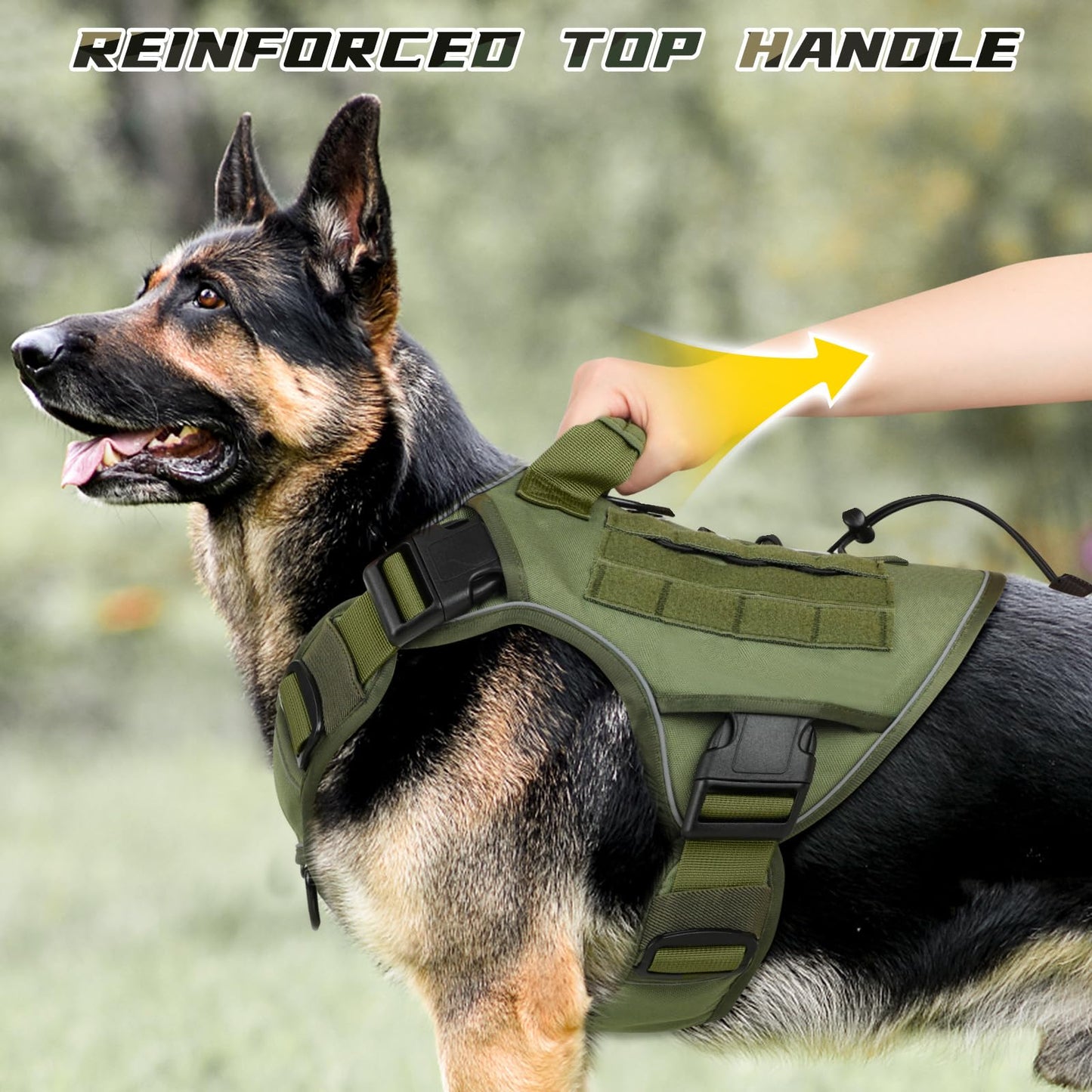 WINGOIN Tactical Dog Harness for Extra Large Dogs, Heavy Duty Harness