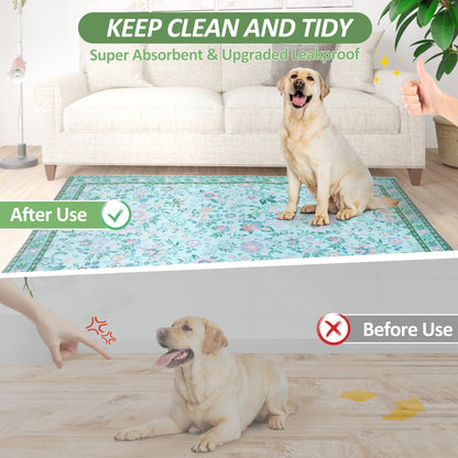 Baodan Washable Reusable Pee Pads for Dogs, 2 Pack Large x48" Crate