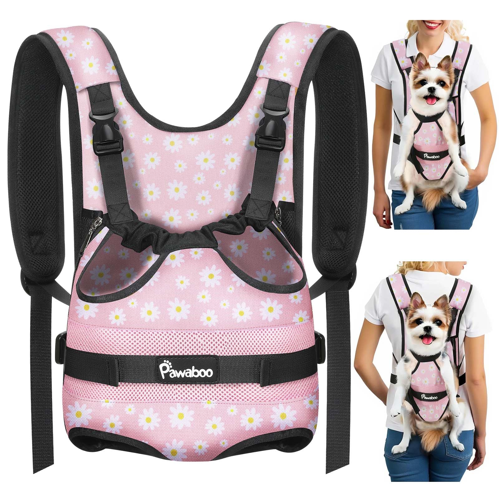 Pawaboo Pet Dog Front Carrier Backpacks, Legs Out Pet Carrier