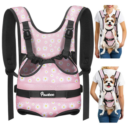 Pawaboo Pet Dog Front Carrier Backpacks, Legs Out Pet Carrier