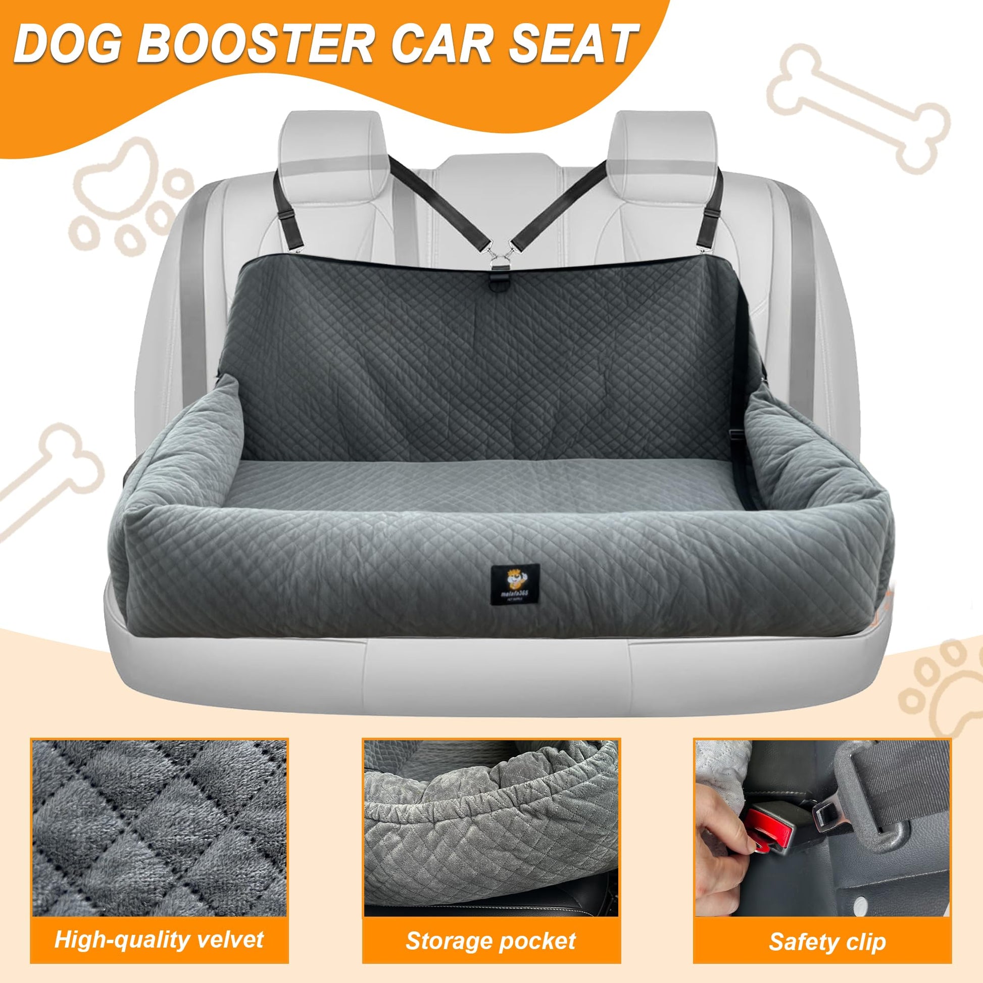 Dog Car Seat for Medium/Large Dogs Under ,Multi-Functional Dog Seat