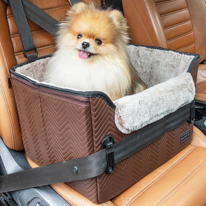 PETSFIT Car Seat for Dogs, Waterproof PU Leather Dog Car Seat