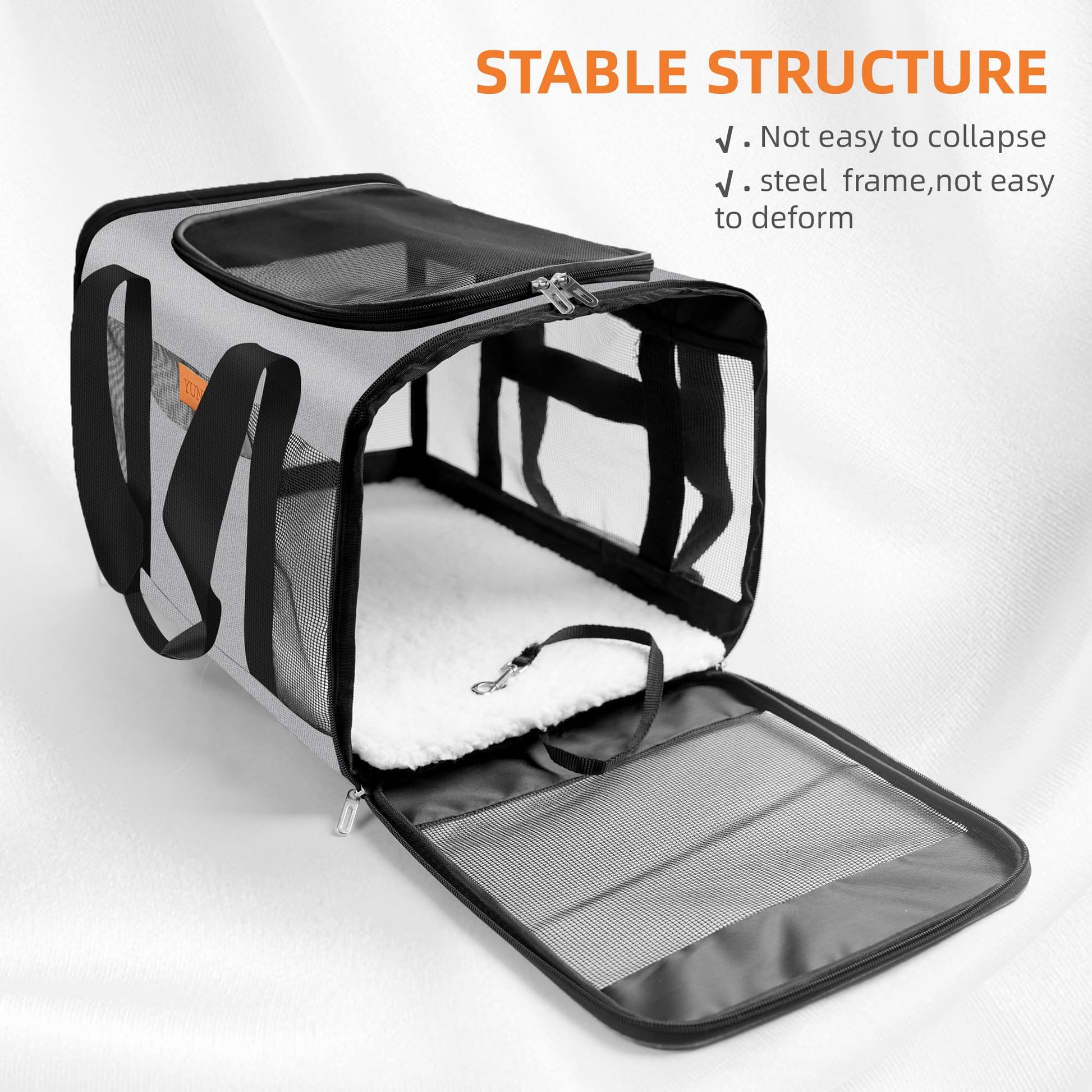 YUNIQUE Soft-Sided Cat Dog Carrier for Pets Up to Airline Carrier