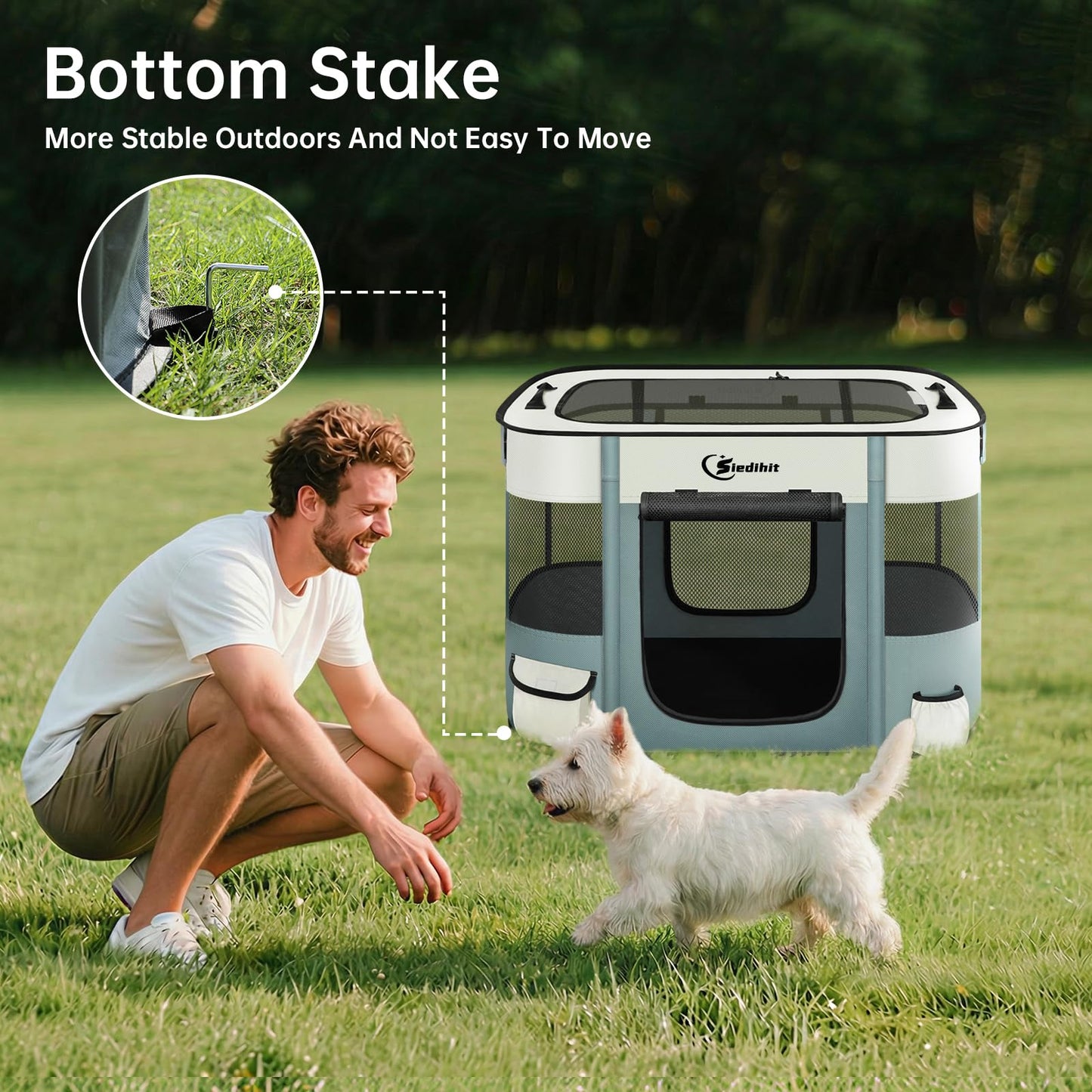 Dog Playpen,Cat Pet Puppy Pen,Portable Playpens for Dogs Indoor Crate