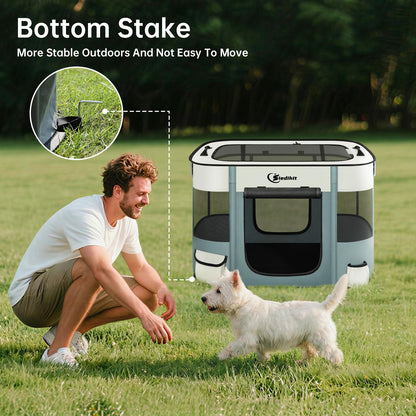 Dog Playpen,Cat Pet Puppy Pen,Portable Playpens for Dogs Indoor Crate