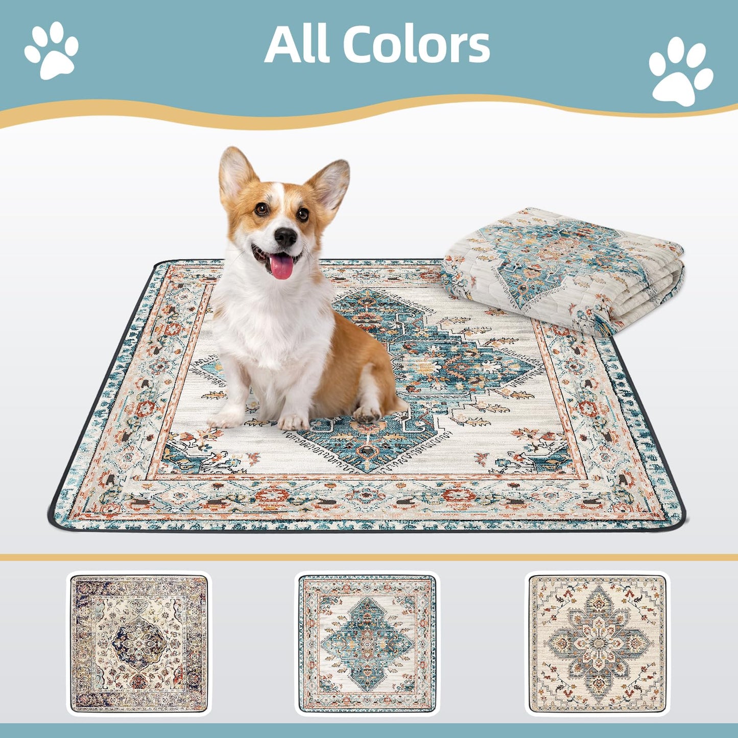 SCLOSE Washable Pee Pad for Dogs Extra Large, 72" x 72" Reusable Mat