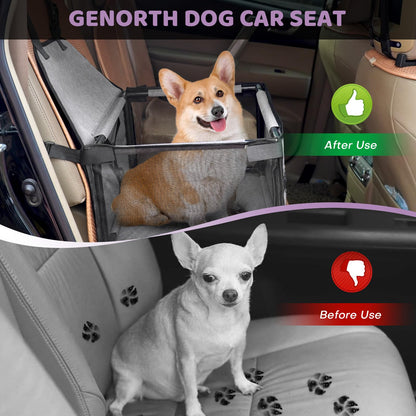 GENORTH Small Dog Car Seat Portable Puppy/Pet Booster Seat