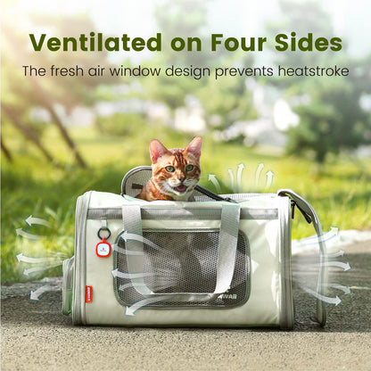 Pawaii Cat Carrier with ID Tag, TSA Airline Approved Soft Sided Bag