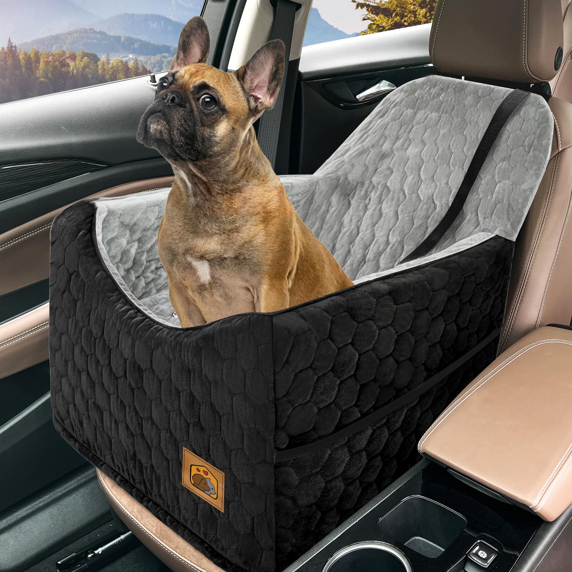Dog Car Seat for Small/Medium Dogs, Memory Foam Dog Booster Seat