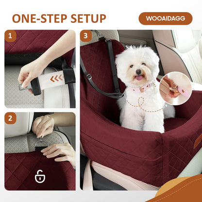 WOOAIDAGG Dog Car Seat for Medium Sized Dogs Up to ,Comfy Pet Seat