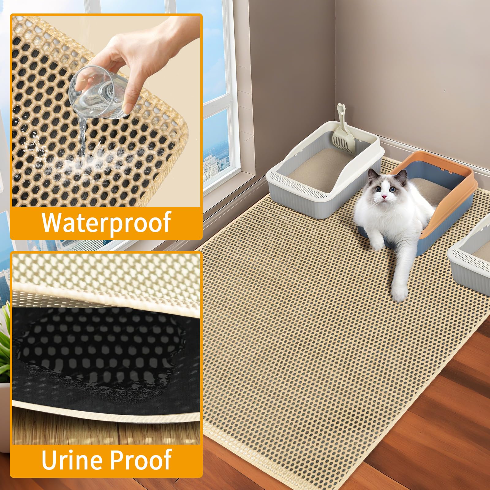 Extra Large Cat Litter Mats, XL x28" Litter Trapping Mat