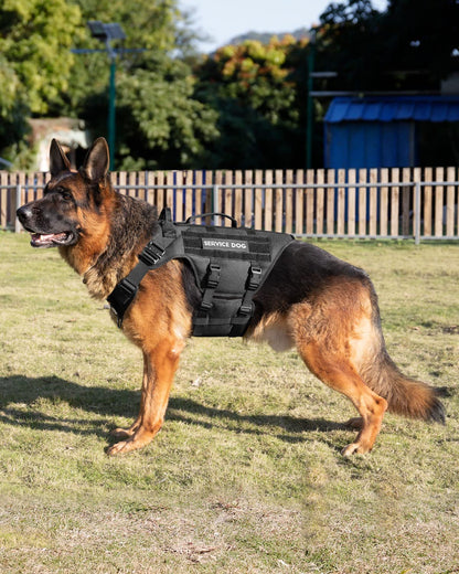 PETNANNY Tactical Dog Harness Service Dog Vest for Large Dogs Hook