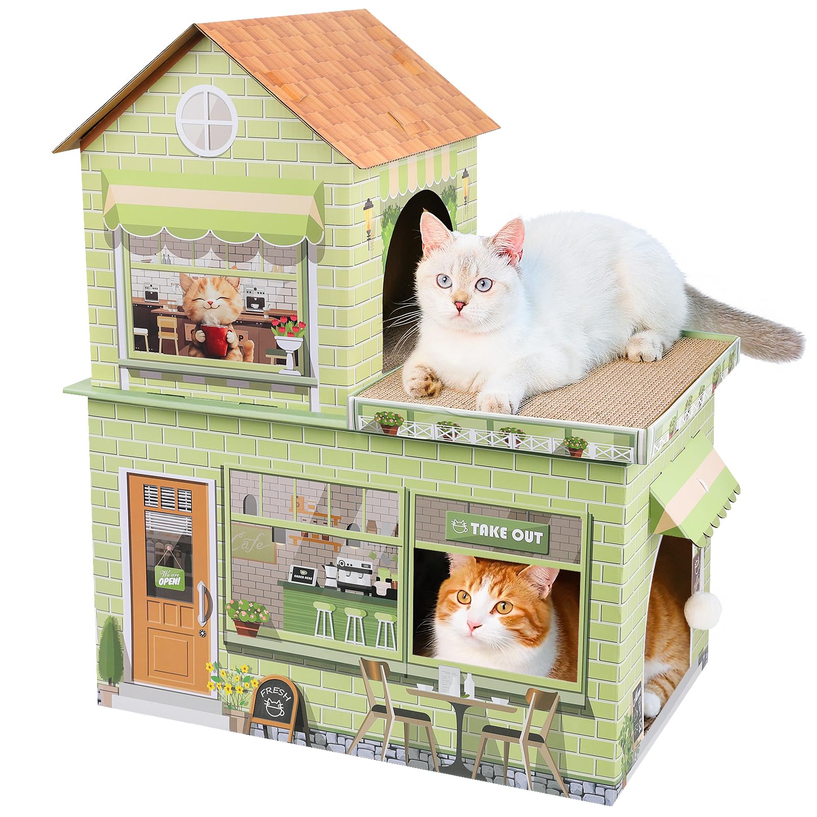 Cardboard Cat Houses for Indoor Cats Kitten Scratcher Houses Bed