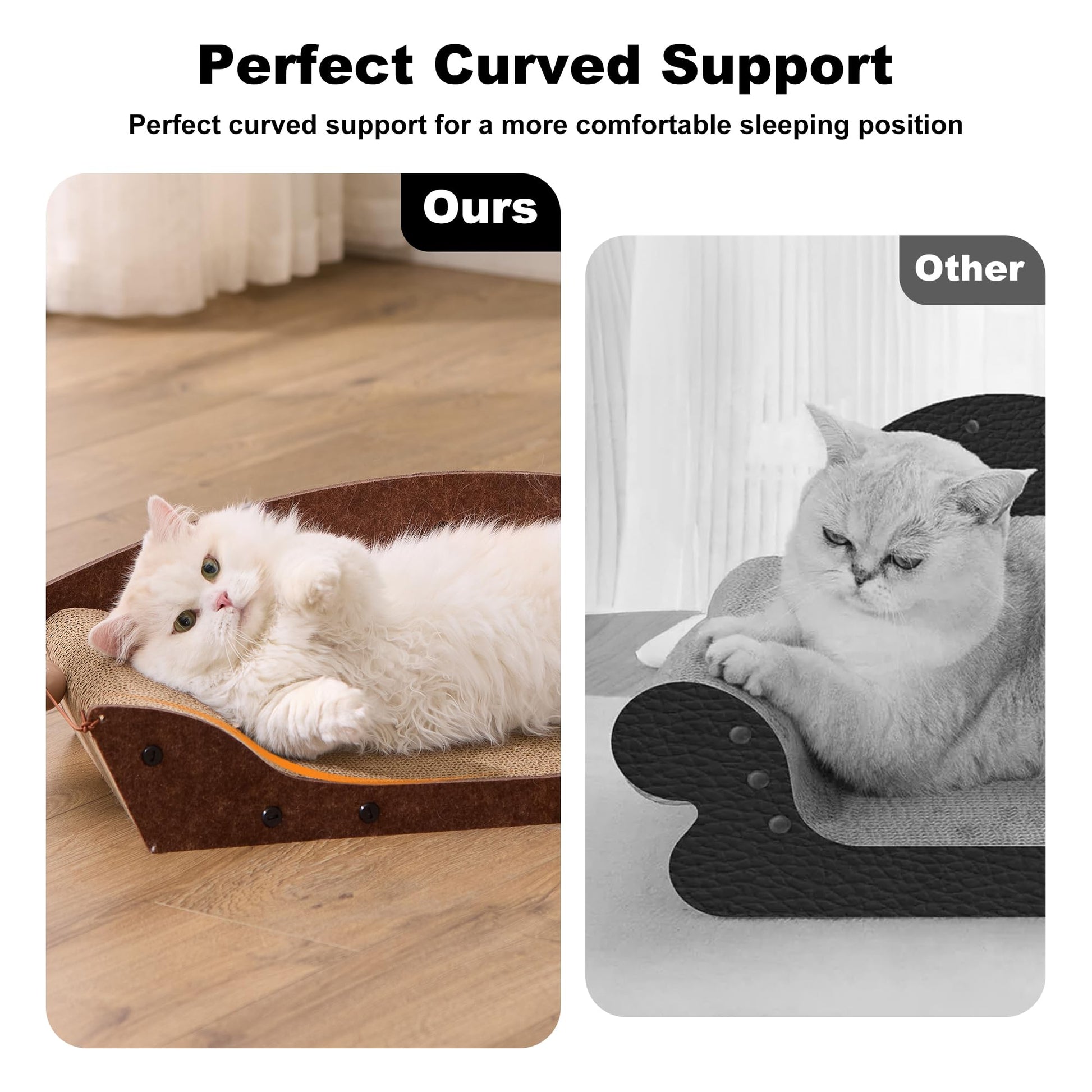 ZOMISIA 26'' Cardboard Cat Scratcher Bed Large Scratcher Couch Board