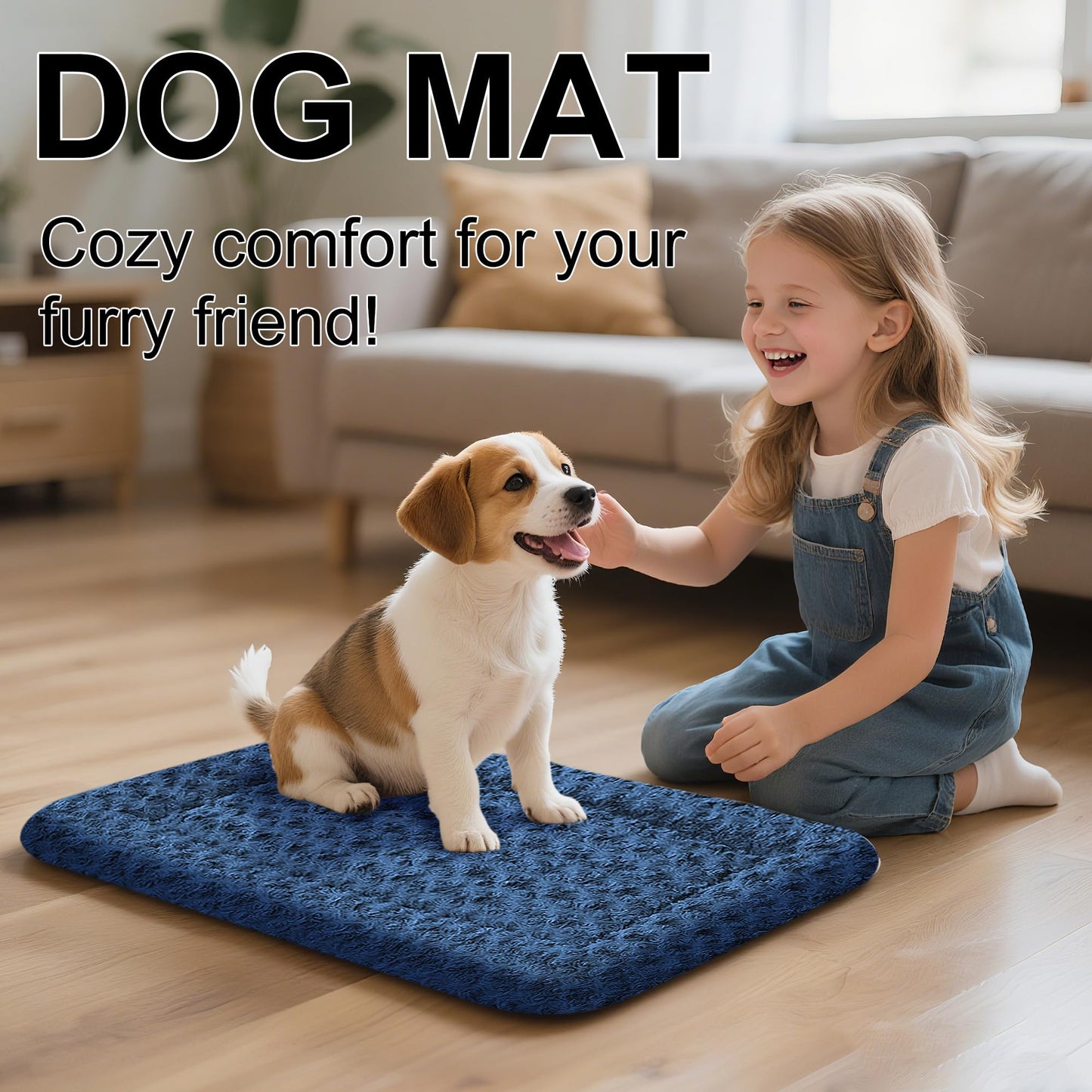 Dog Beds Crate Pad, Dog Bed Mat for Medium Dogs Sleeping, Crate