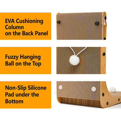Markarbarka Value 2-Pack L-Shaped Cardboard Cat Scratcher, Scratchers