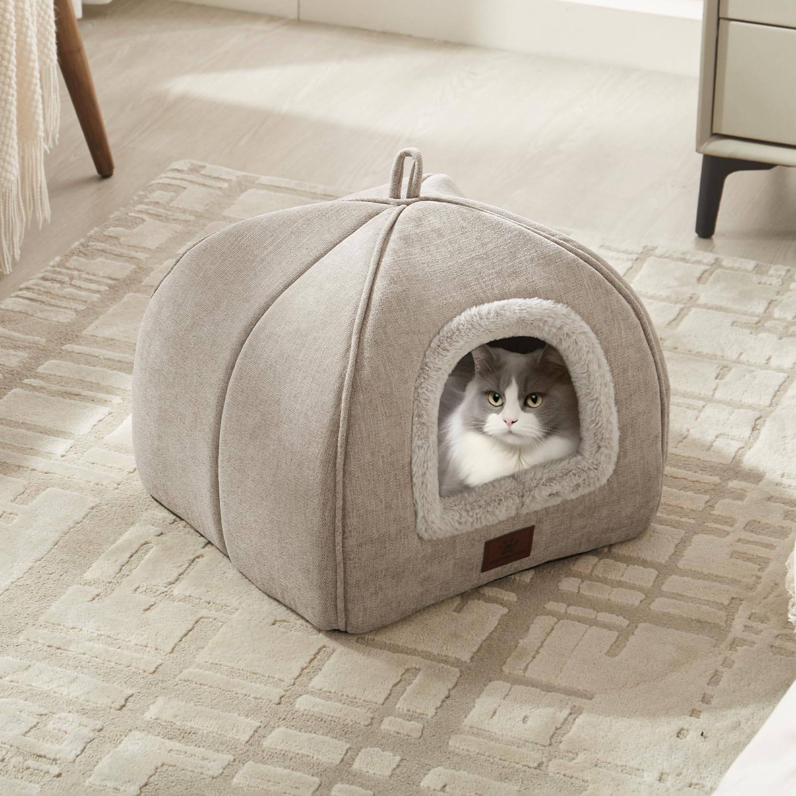 Cat Bed for Indoor Cats Cat House Cats Tent with Removable Bed