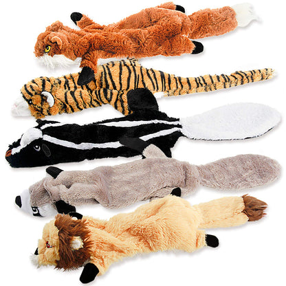 Dog Squeak Toys, No Stuffing Plush Dogs Chew Toy Bundle Plush