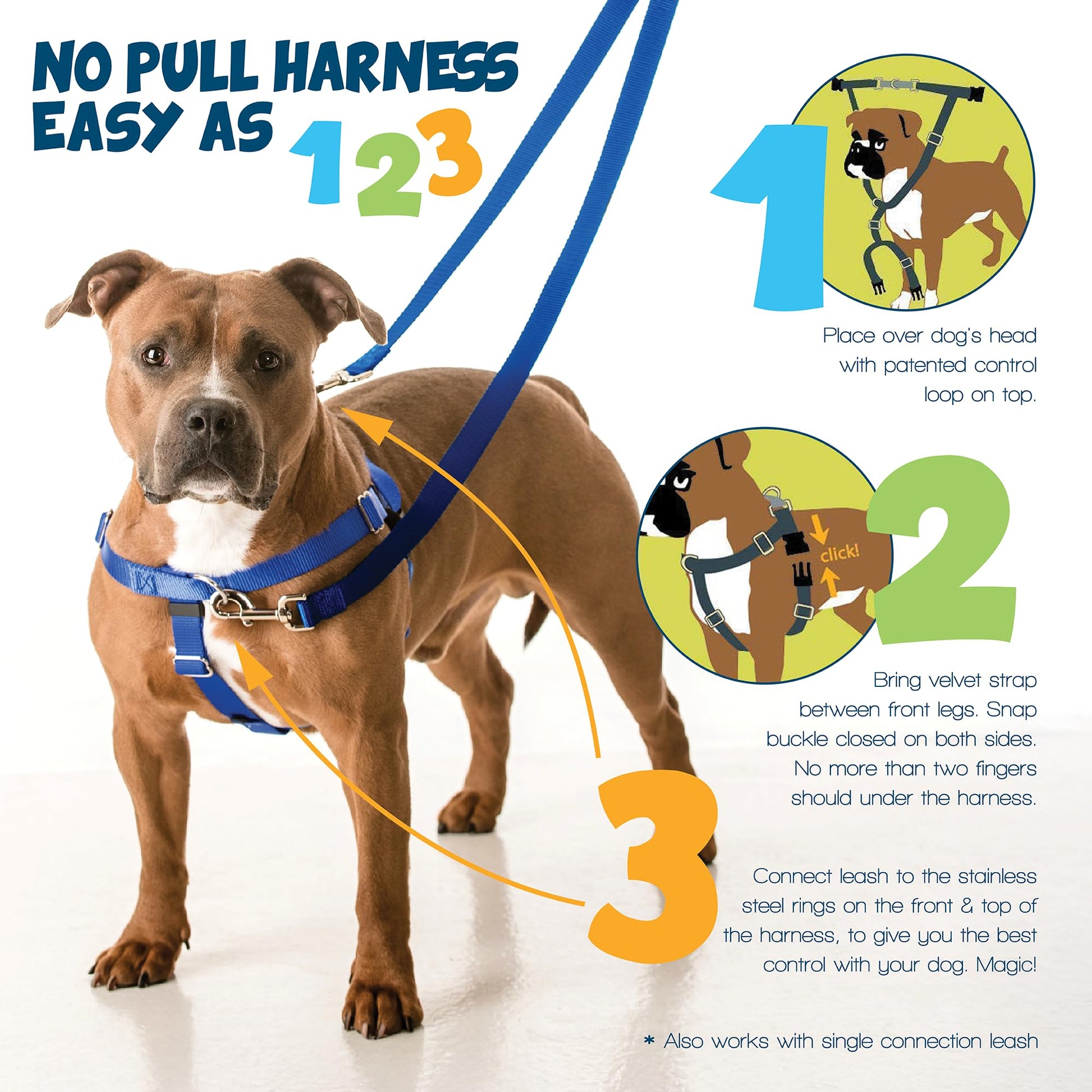 2 Hounds Design Freedom No Pull Dog Harness, Comfortable Harness