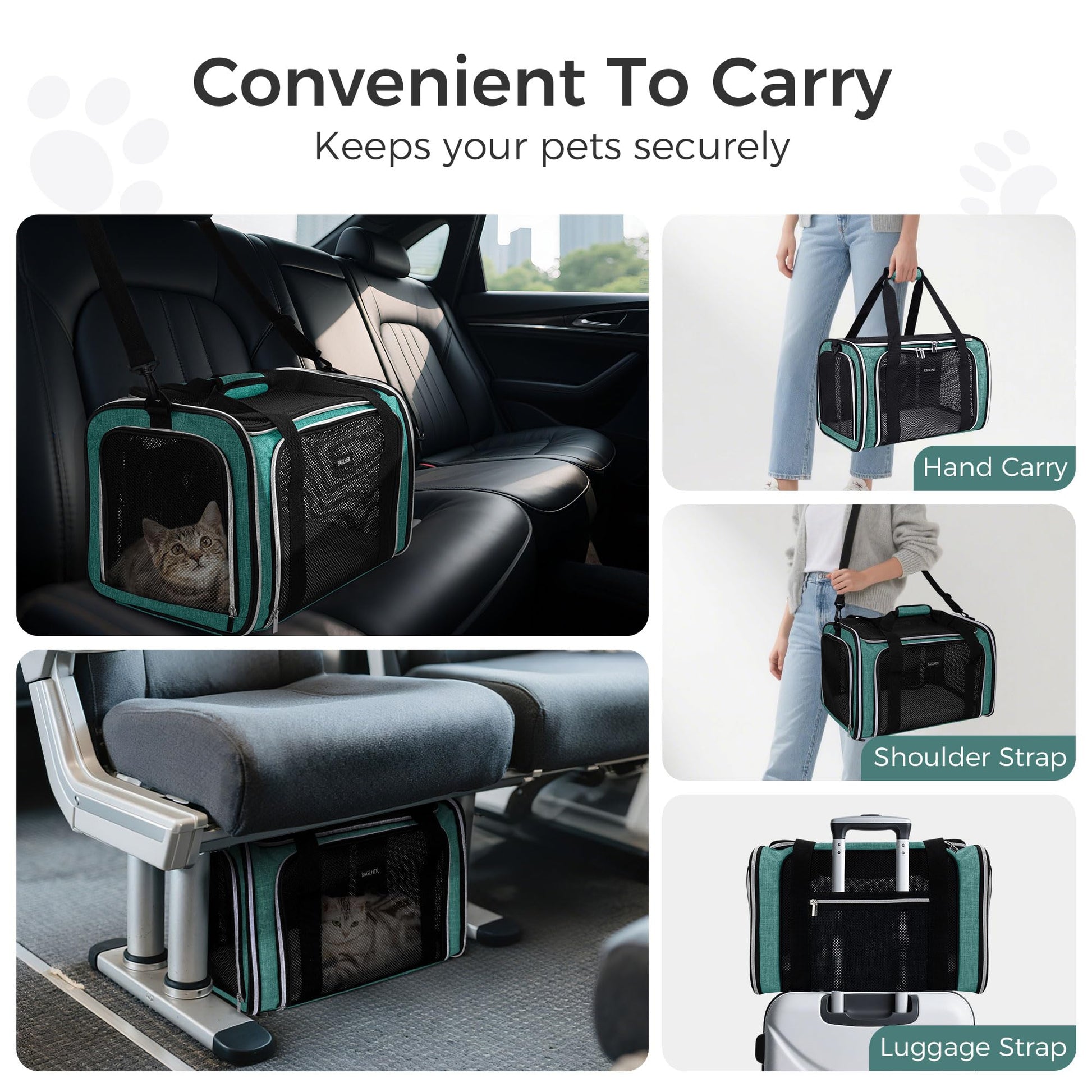 BAGLHER Pet Travel Carrier, Cat Carriers Dog Carrier