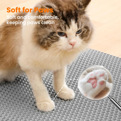 Petinstinct Extra Large Cat Litter Mat, Honeycomb Double Layer Mat