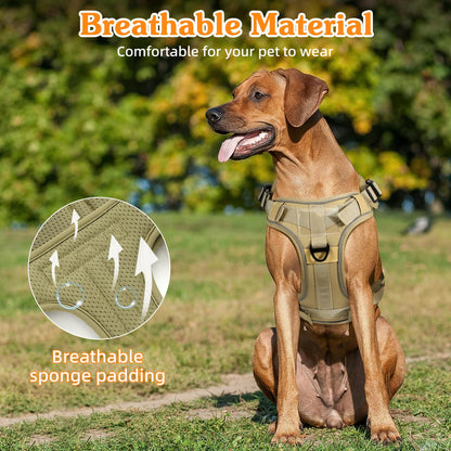 VavoPaw Heavy Duty Tactical Dog Harness for Small Dogs, No Harness