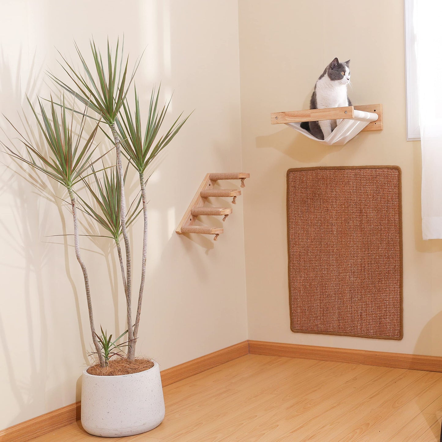 FUKUMARU Cat Scratcher Mat, Natural Sisal Cat Scratch Mats, Pad